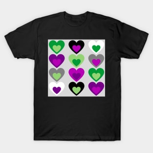 Aro/Ace heart pattern T-Shirt